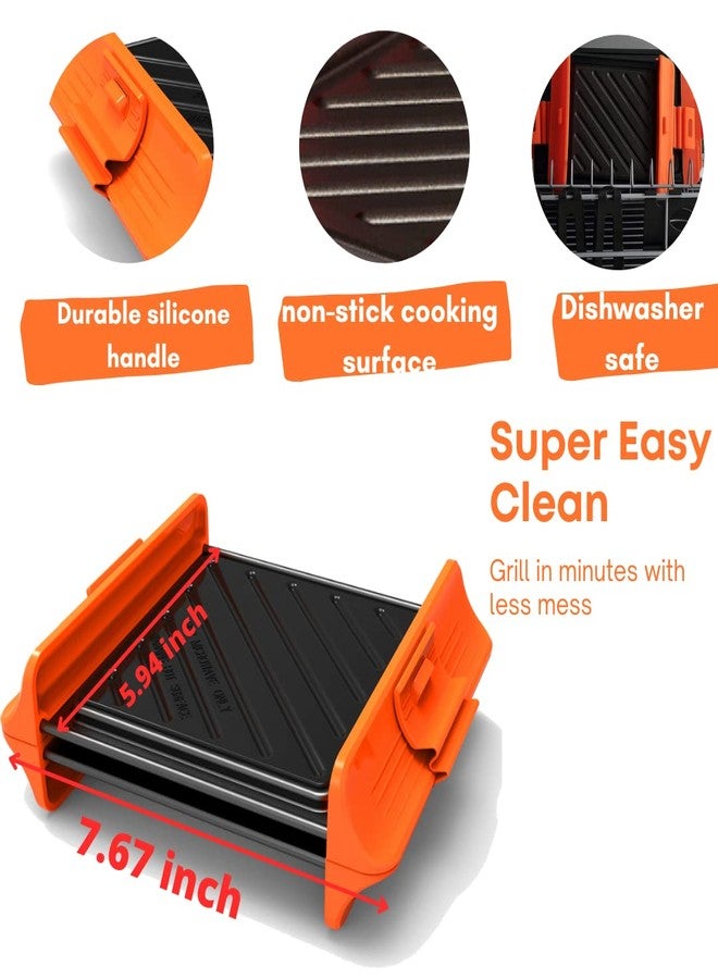 MACONEE Microwave Sandwich Maker | Panini Press Cheese Griller | Microwavable Toaster Tray Crisper | Grill Fast and Dishwasher Safe - Image 4